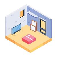 Check out isometric icon of a room interior vector