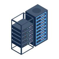 Check out isometric icon of server cabinets vector