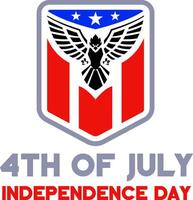 eagle badge 4th july independence day vector