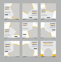 Digital marketing social media post web template vector