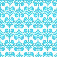 Abstract seamless pattern with decorative flowers blue vector