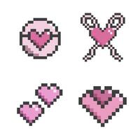 love pixel art vector