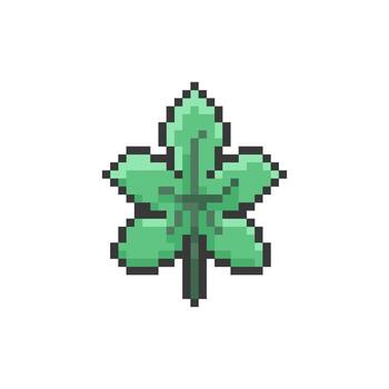 leaf pixel art for dynamic digital projects and designs. vector