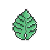 leaf pixel art for dynamic digital projects and designs. vector