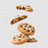 Stack of oatmeal cookies isolated with clipping path psd