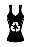 Silhouette of a Recyclable and Upcyclable Top vector
