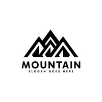 Abstract mountain logo design with minimalist geometric shape concept. vector