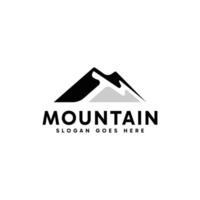 Abstract mountain logo design with minimalist geometric shape concept. vector