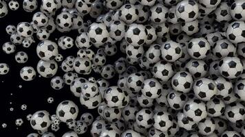 Dynamic 3D Animated Football Transitions with basic Soccer Balls from side to vertical video