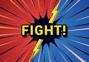 Versus comic background with red and blue color vector