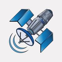 Satellite emitting data signal vector