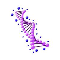 Abstract colorful 3d dna molecule vector