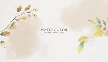 Abstract horizontal watercolor background. Neutral light colored empty space background illustration vector