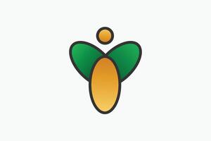 Abstract Ellipses Butterfly Log Design Templates vector