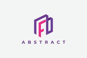 Letter F Hexagon Monogram Logo, Simple Flat Design Template for Technology, Branding, Business, Corporate, Company Identity Related with Initial F vector