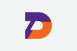 Letter TD or DT Monogram Logo with Fresh color suitable for any business branding identity with TD or DT initials vector