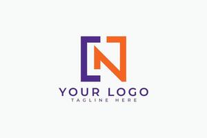 Letter C N logo. Minimal Monogram Square Geometric Alphabet Logotype Concept. Simple Flat Design Template for Technology, Branding, Business, Corporate, Company Identity Related with Initial C and N. vector