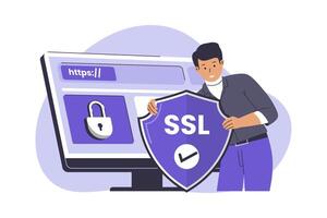Secure sockets layer illustration concept vector