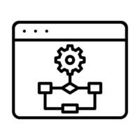 SEO Algorithm icon line illustration vector