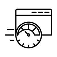 Site Speed icon line illustration vector
