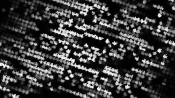 Black and white flashing dots. Motion. Monochrome dots blink in disco style on black background. Blurred dots blink on electronic background video