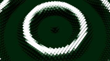 Dark background.Design.A dark green abstraction with a white outline that creates a figure. video