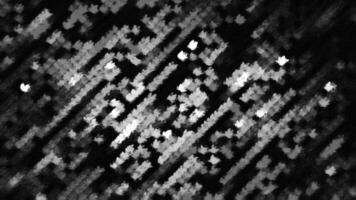 Black and white flashing dots. Motion. Monochrome dots blink in disco style on black background. Blurred dots blink on electronic background video