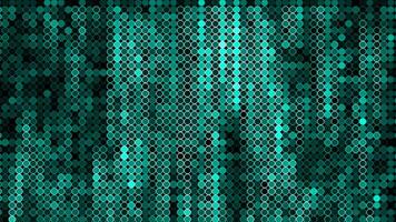 Green blinking running rows of blinking pixels. Motion. Concept of program code. video