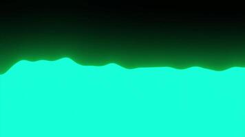 Bright wavy background moving on black background. Design. Minimalistic color animation with separation of bright and black backgrounds. Bright wave moves in middle of black background video
