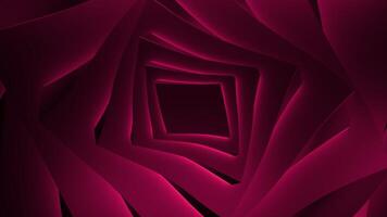 Pink bright background. Design. A square portal made in abstraction that gently twitches in different directions. video