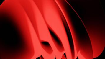 Rotating abstract figure with 3d curves. Design. Figure of wavy curves rotates on black background. 3D figure with liquid curves and shine video