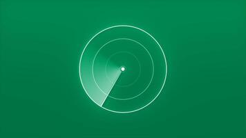 Glowing line on navigation radar. Motion. Simple circle with radar navigation line. Simple radar with empty field and moving line video