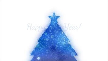 White congratulations on the new year. Motion. The letters appearing in bright color with the inscription happy new year 2023 made in animation. video