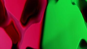 Different colors of bright liquid merging into one. Design. Sliding blots in cartoon abstraction that merge into one. video