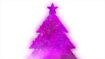 Happy New Year 2023 and Christmas tree. Motion. Simple greeting animation happy new year 2023 on white background. Bright Christmas tree and Happy New Year for greeting animated greeting card video