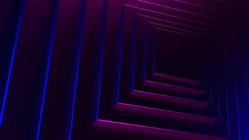 Purple square background. Design. Bright squares with backlit colors in animation that are highlighted in different shades. video