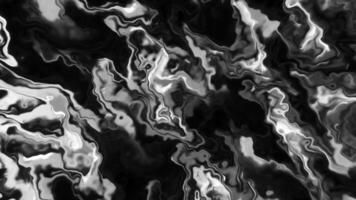 Black background with silver spots. Motion. White patterns in computer graphics that twitch in different directions. video