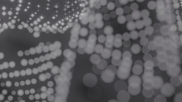 Texture moves in waves with dots. Design. Blurred dots shine in wave currents of space. 3D texture moves in waves with dots video