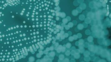 Futuristic grid wave of blurred digital dots. Design. Waving technological fabric. video