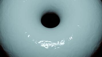 Abstract concentric rings looking like a donut. Design. Endless motion of moving circles. video