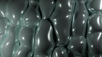 Abstract grey sticky liquid substance with bubbles. Design. Glossy rippling surface. video