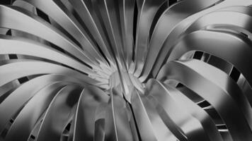 Gray lines. Design. Lines swaying in a circle made in computer graphics. video