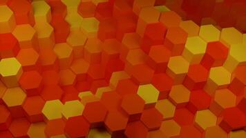 Wiggling abstract columns in up and down motion. Design. Yellow and orange bars optical illusion. video