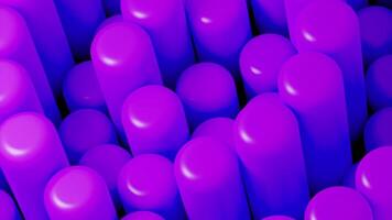Bright colored columns move in 3d animation. Design. Stylish modern animation with 3d cylinders in motion. Bright columns move in waves video