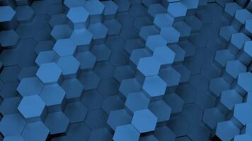Abstract background with animation of wave mosaic of hexagons. Design. Technological backdrop. video