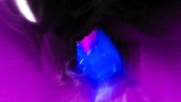 Colorful empty tunnel. Motion. A multi-colored portal made in 3d flying fast forward. video