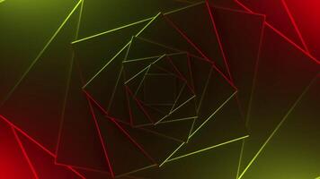 Rotating gradient tunnel. Design. Swirl of light colors and narrow silhouettes of rhombuses. video