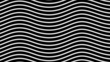Abstract wavy rows of lines on a dark background. Design. Endless motion of same size curving stripes. video