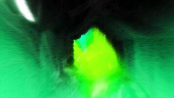 A bright glowing tunnel. Motion. A brilliant bright portal made in computer graphics quickly flying inside. video