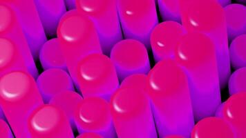 Bright colored columns move in 3d animation. Design. Stylish modern animation with 3d cylinders in motion. Bright columns move in waves video